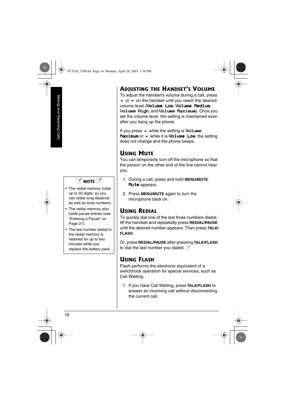 Radio Shack 43-3529 User Manual | Page 16 / 36
