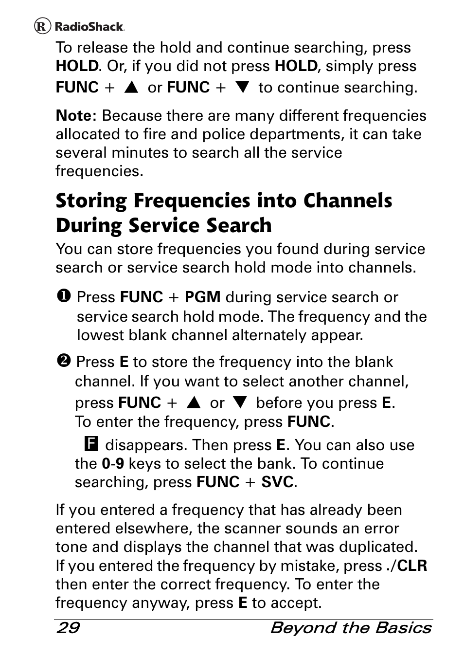 Radio Shack PRO-83 User Manual | Page 29 / 64