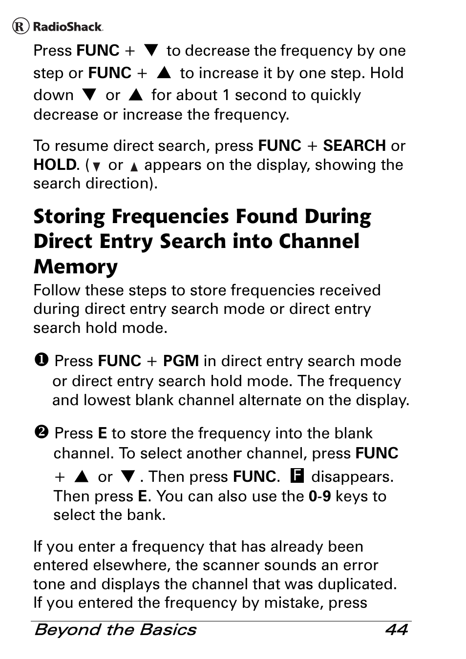 Radio Shack PRO-83 User Manual | Page 44 / 64