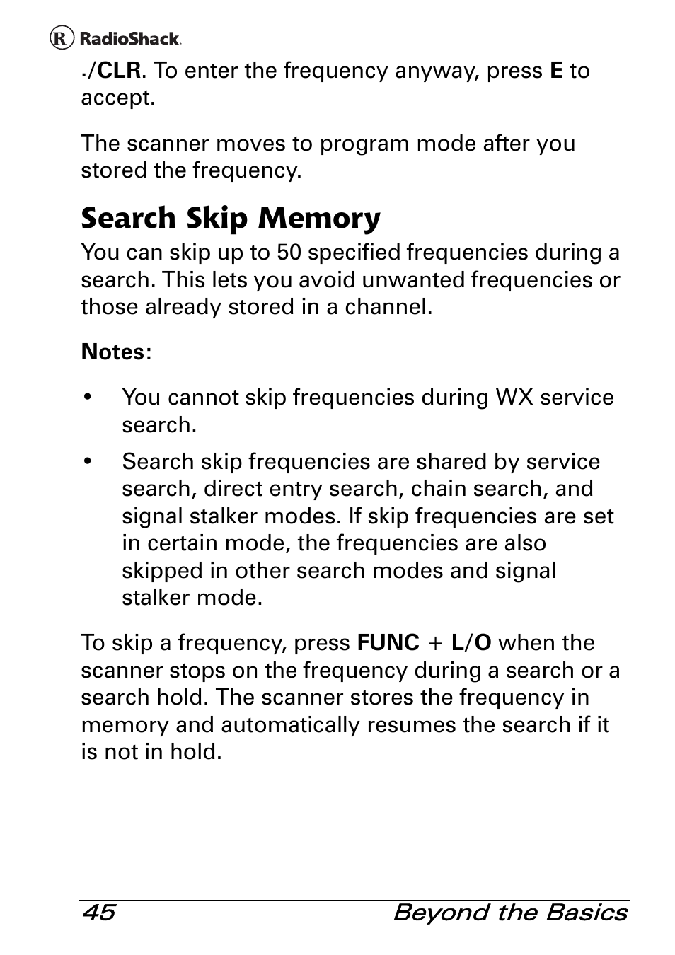 Radio Shack PRO-83 User Manual | Page 45 / 64