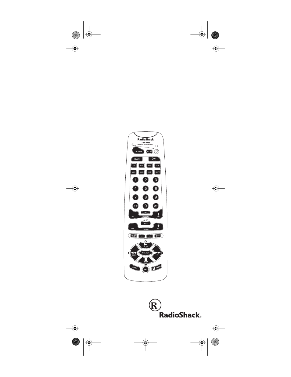 Radio Shack 7-in-1 Remote Control with Lighted Keypad User Manual | 48 pages