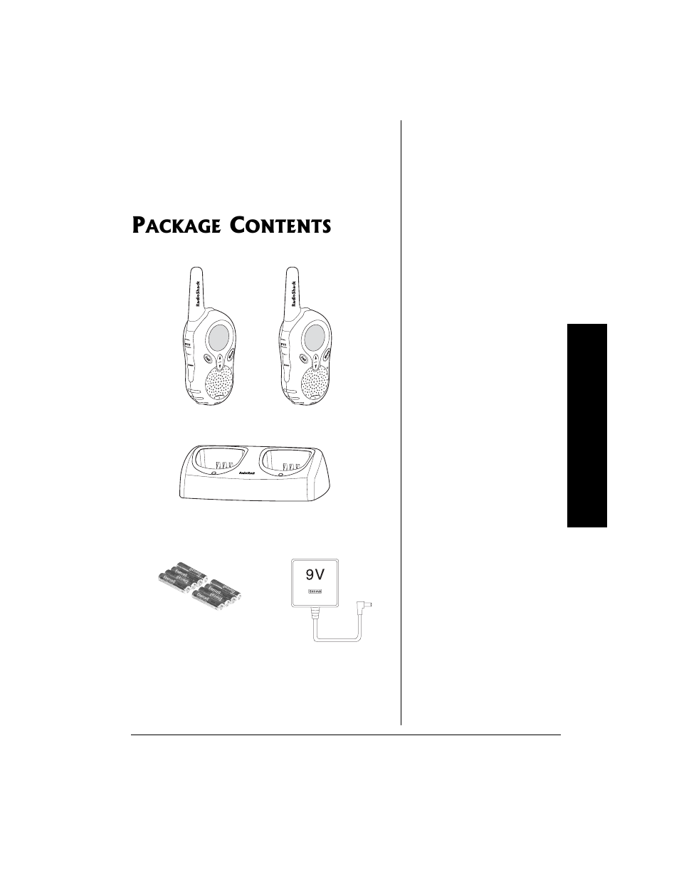 Package contents | Radio Shack 21-1902 User Manual | Page 5 / 28