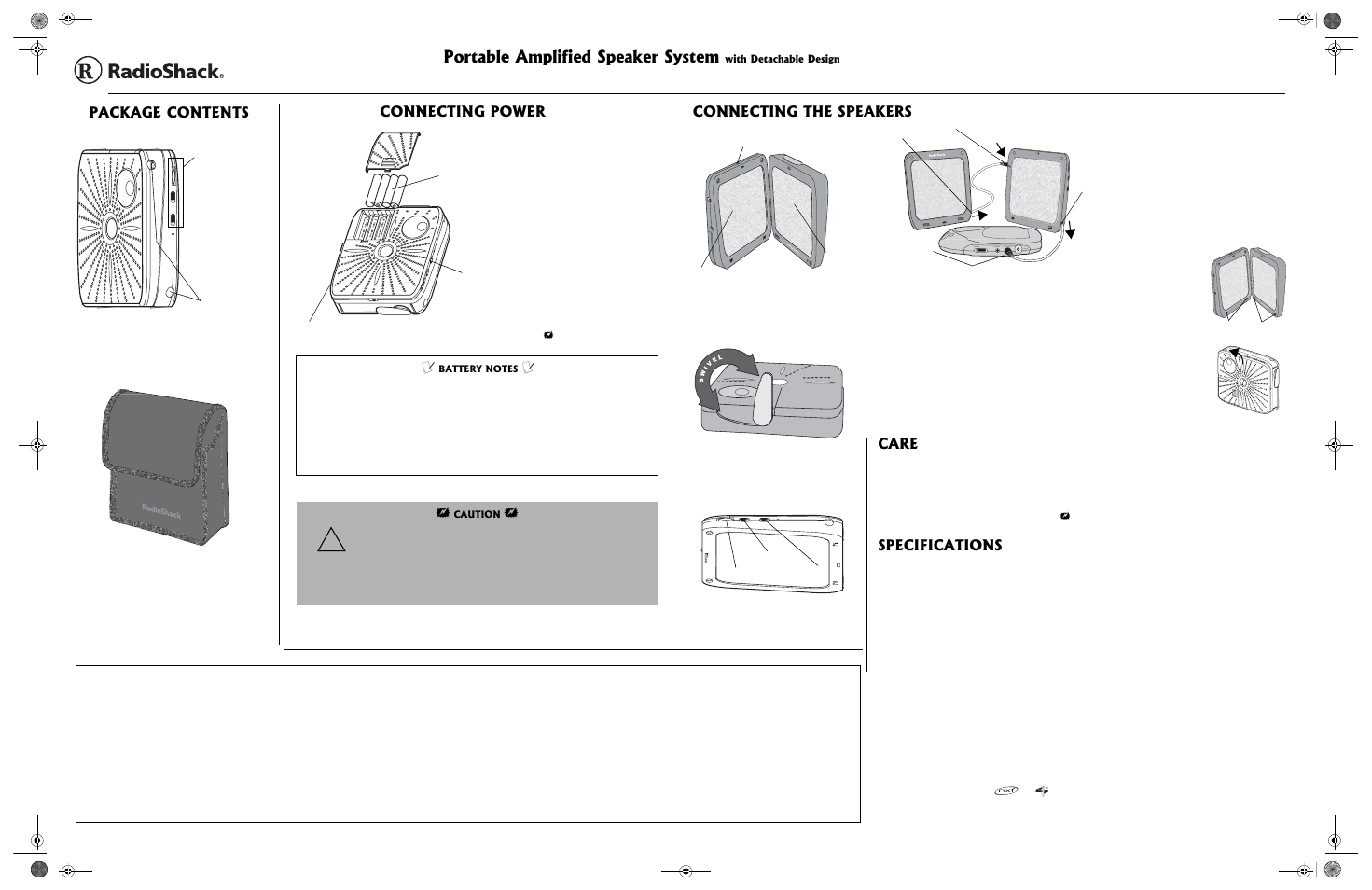 Radio Shack 01A03 User Manual | 1 page