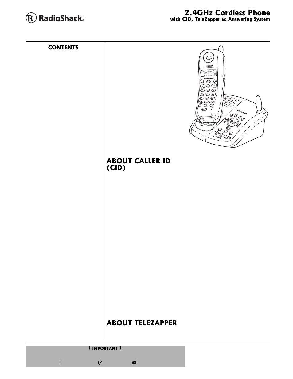 Radio Shack 43-3585 User Manual | 16 pages