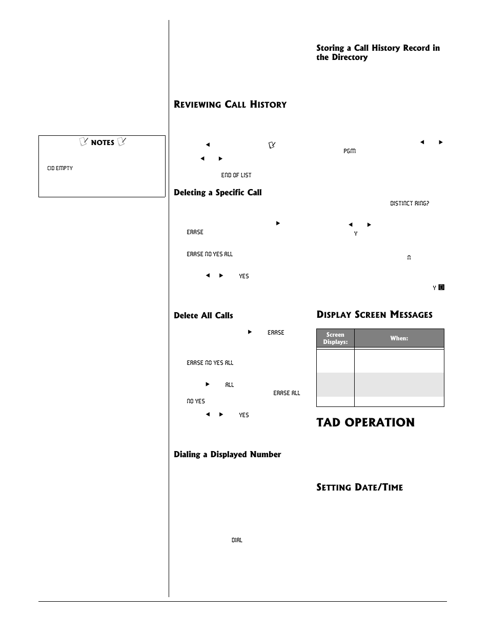 Tad operation | Radio Shack 43-3585 User Manual | Page 10 / 16