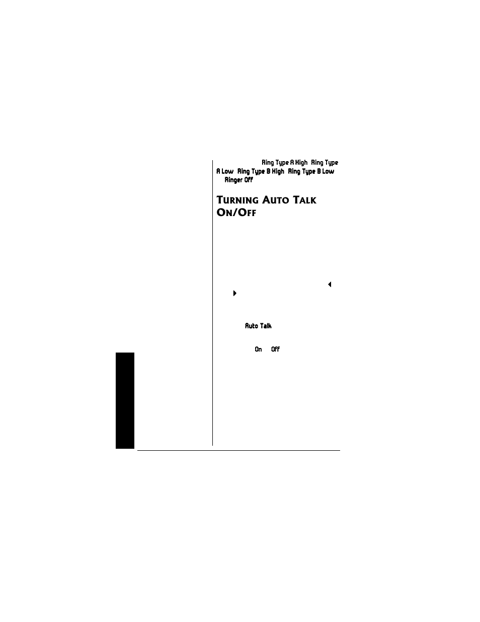 Turning auto talk on/off | Radio Shack 43-3535 User Manual | Page 16 / 44