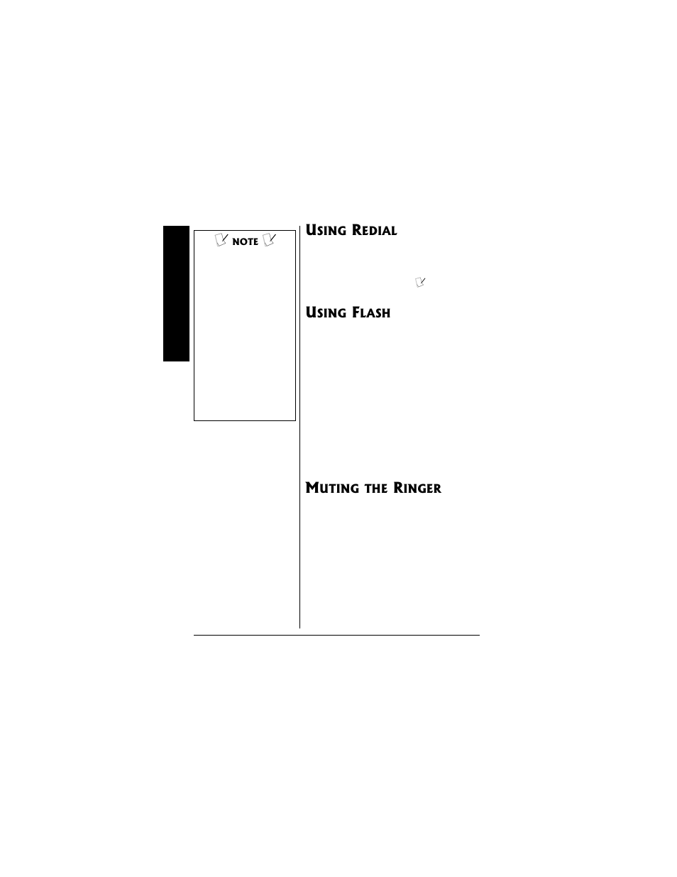 Using redial using flash muting the ringer 22 | Radio Shack 43-3535 User Manual | Page 22 / 44