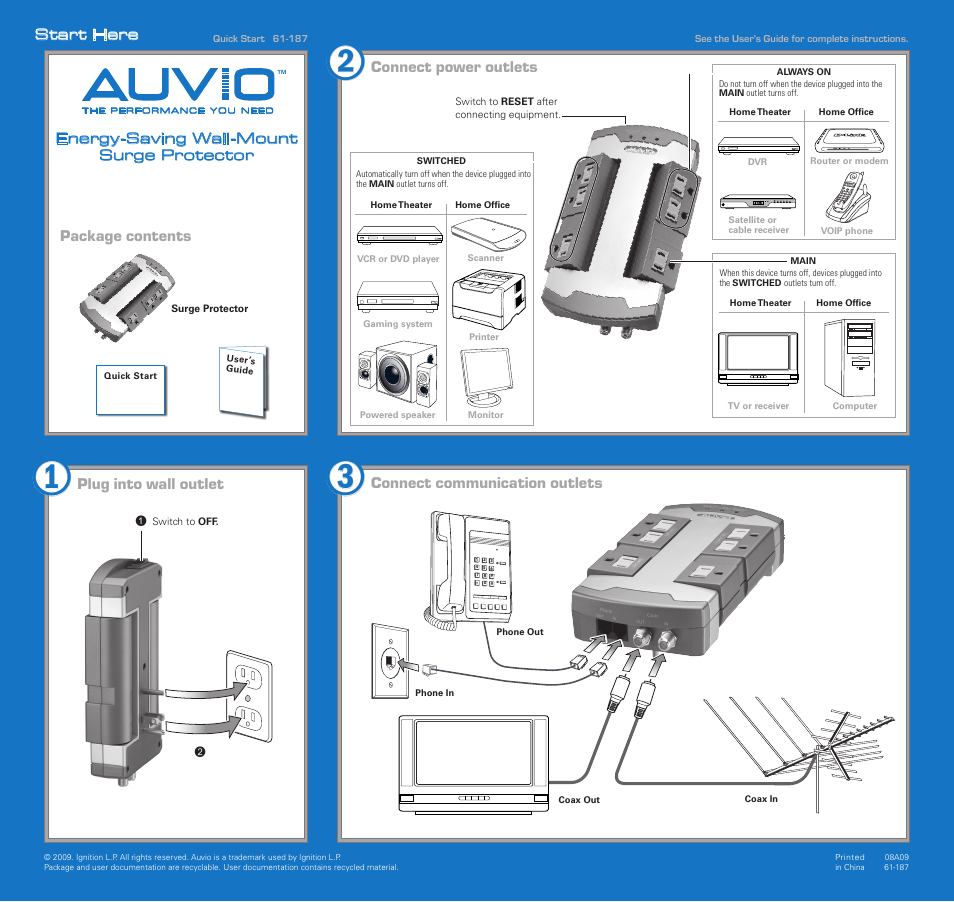 Radio Shack Auvio 61-187 User Manual | 1 page