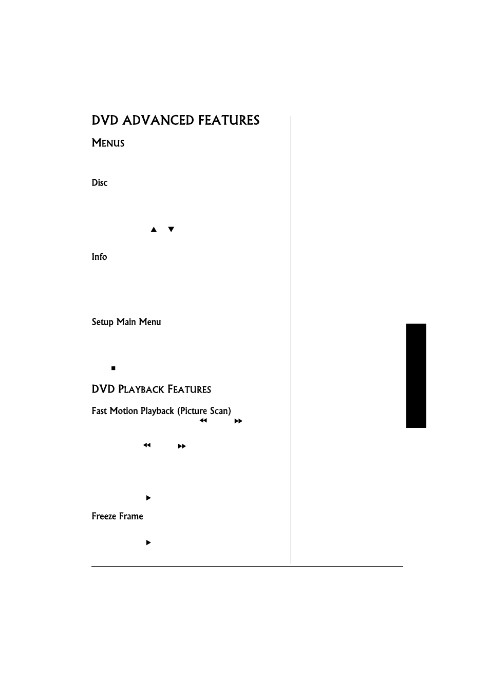 Dvd advanced features, Menus dvd playback features, Dvd p | Radio Shack 16-3314 User Manual | Page 15 / 28