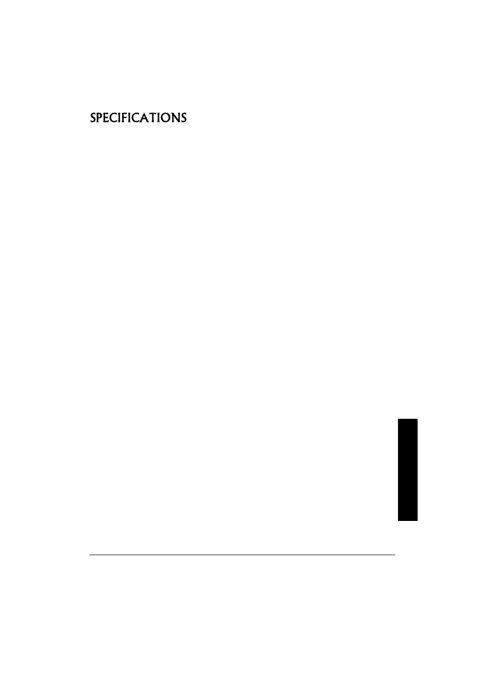 Specifications | Radio Shack 16-3314 User Manual | Page 27 / 28
