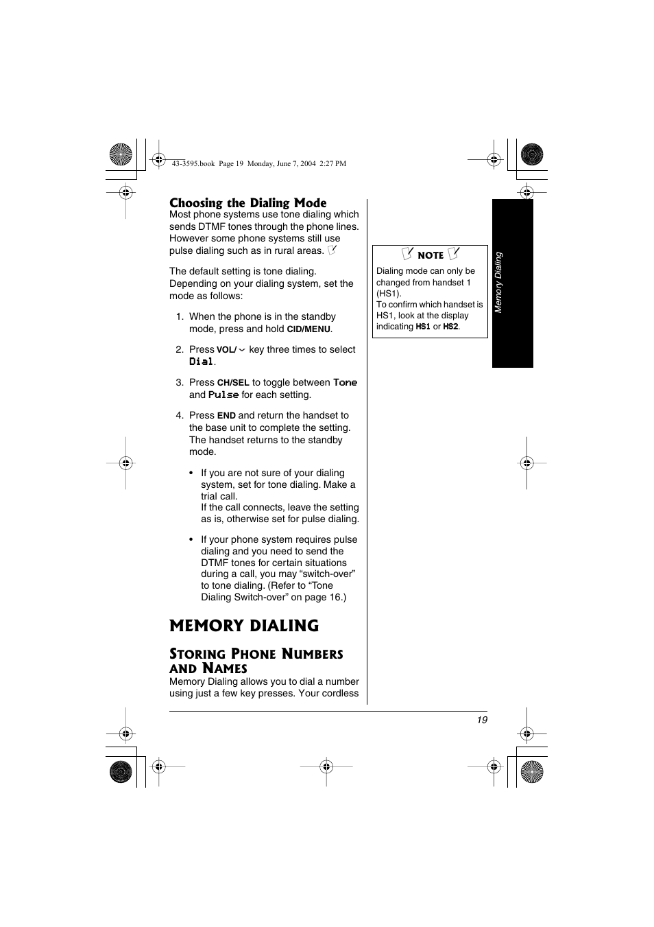 Radio Shack 43-3595 User Manual | Page 19 / 40