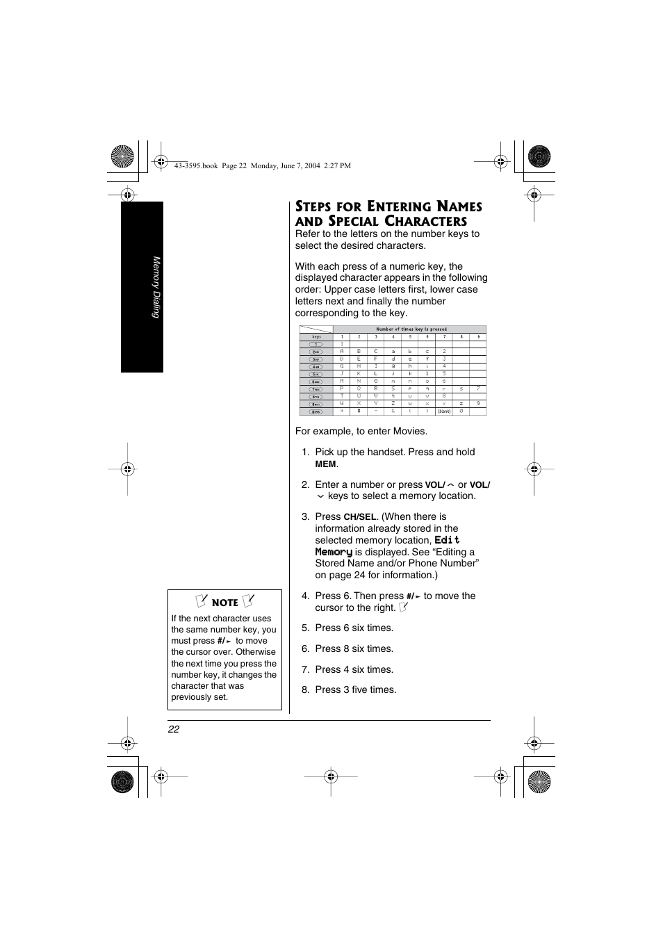 Radio Shack 43-3595 User Manual | Page 22 / 40