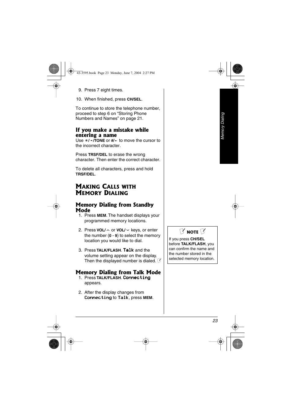 Radio Shack 43-3595 User Manual | Page 23 / 40