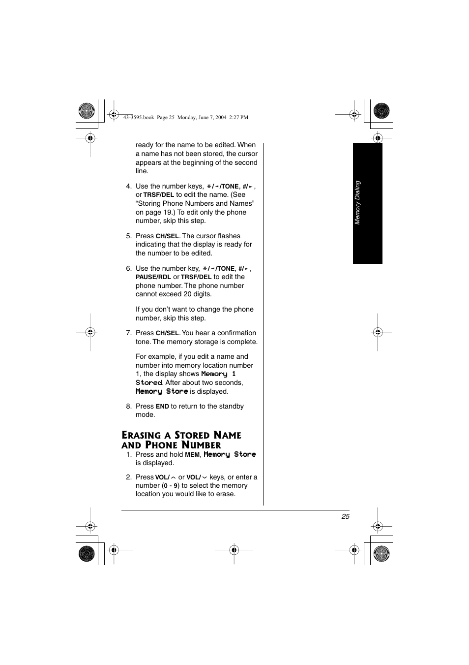 Radio Shack 43-3595 User Manual | Page 25 / 40