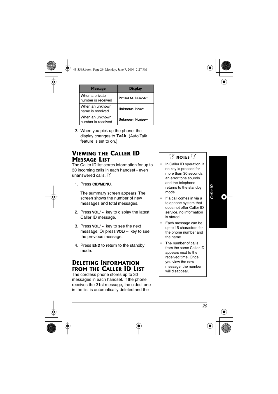 Id m, Id l | Radio Shack 43-3595 User Manual | Page 29 / 40