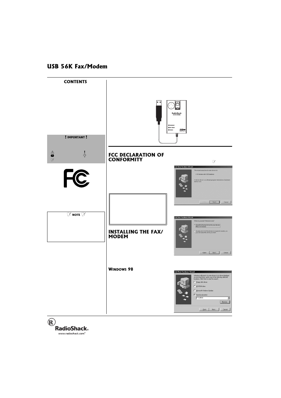 Radio Shack 25-3090 User Manual | 8 pages