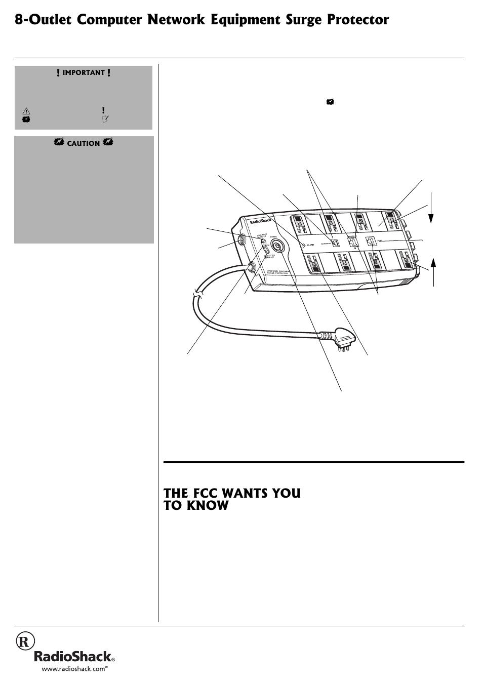 Radio Shack 61-2423 User Manual | 4 pages