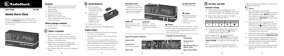 Radio Shack 63-246 User Manual | 2 pages