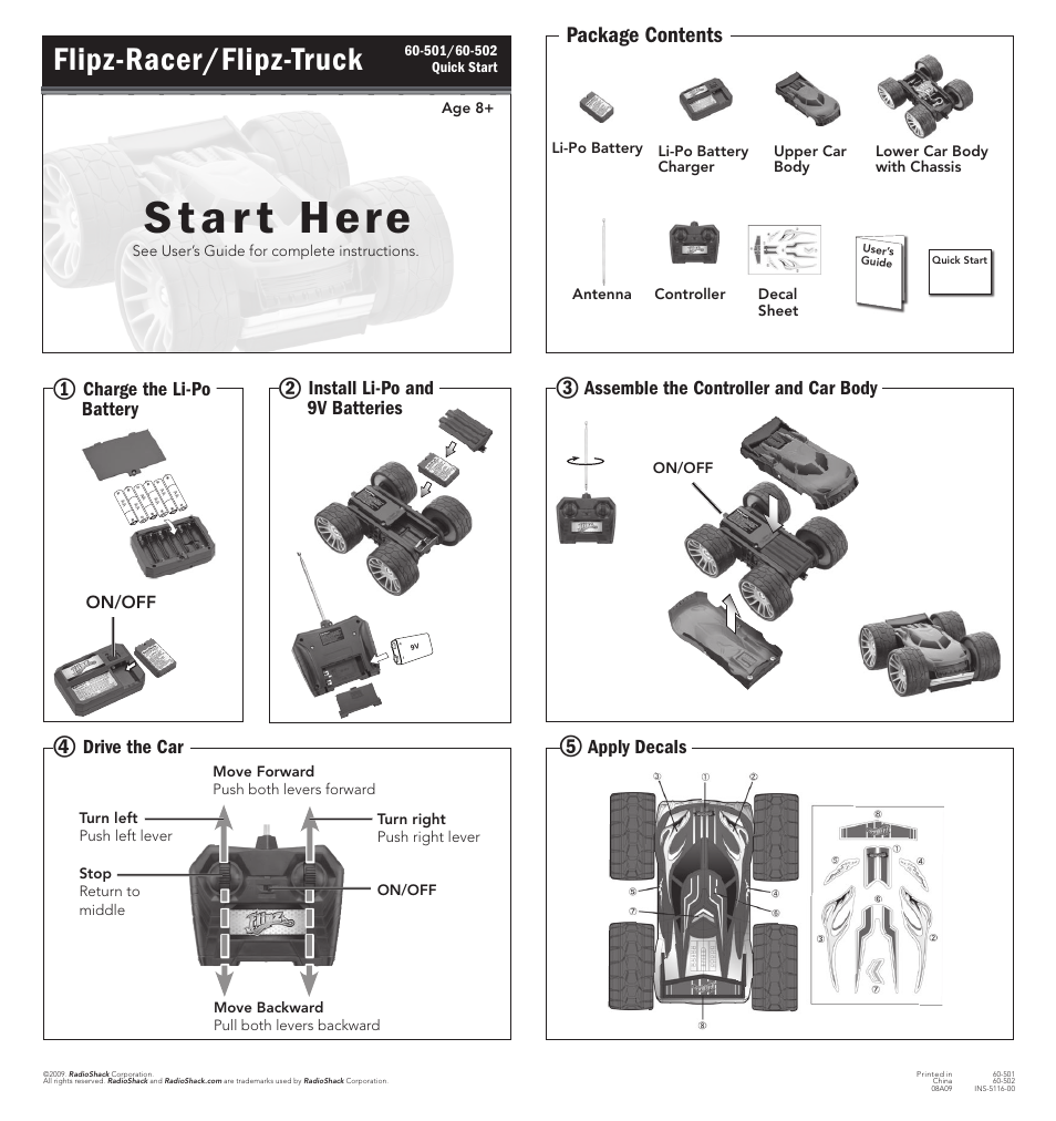 Radio Shack 60-502 User Manual | 1 page