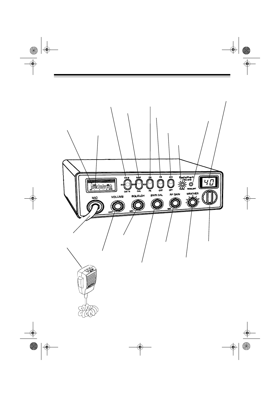 A quick look at the controls | Radio Shack TRC-446 User Manual | Page 11 / 24