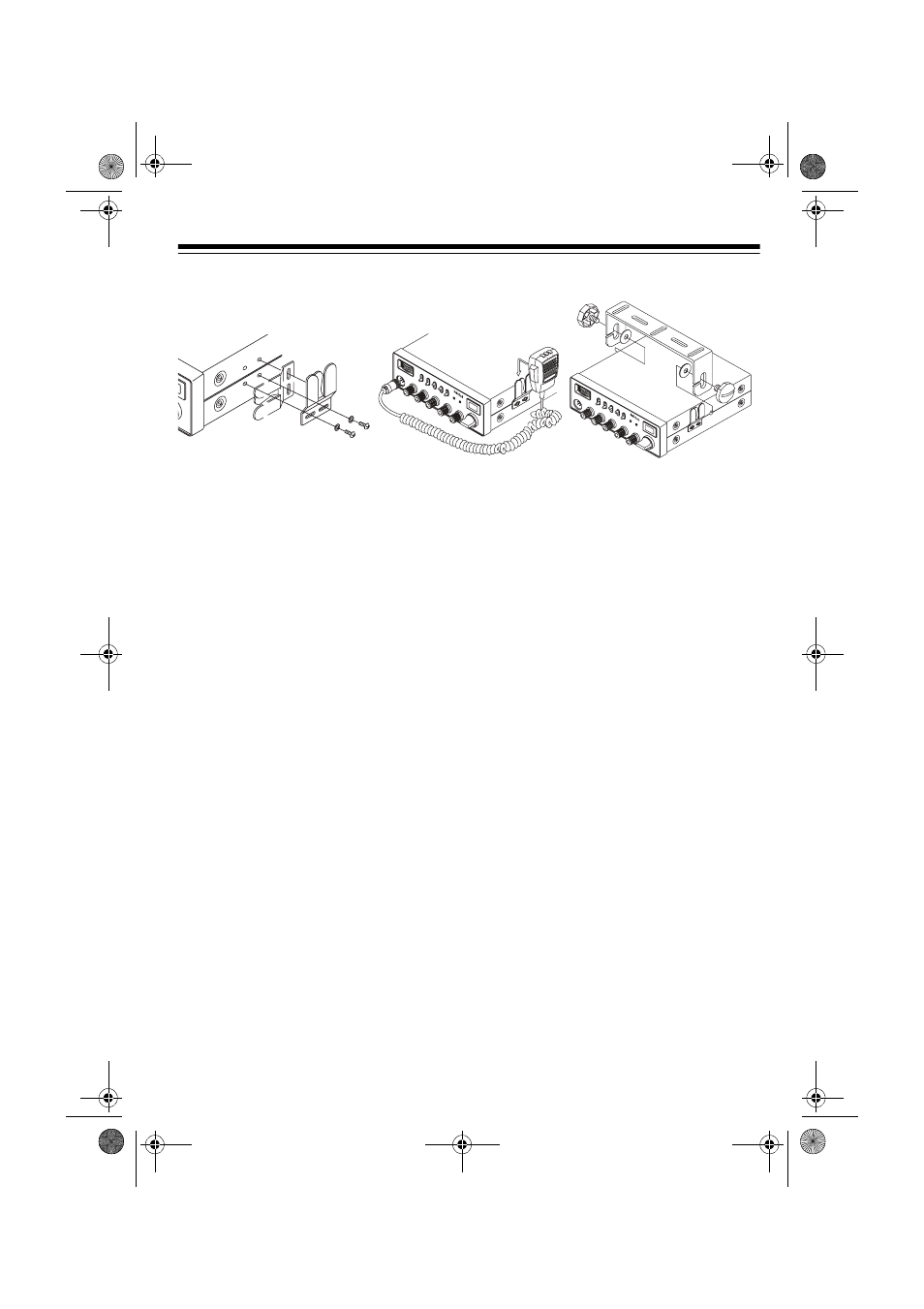 Installation, Mounting the microphone holder, Mounting the trc-446 | Radio Shack TRC-446 User Manual | Page 5 / 24