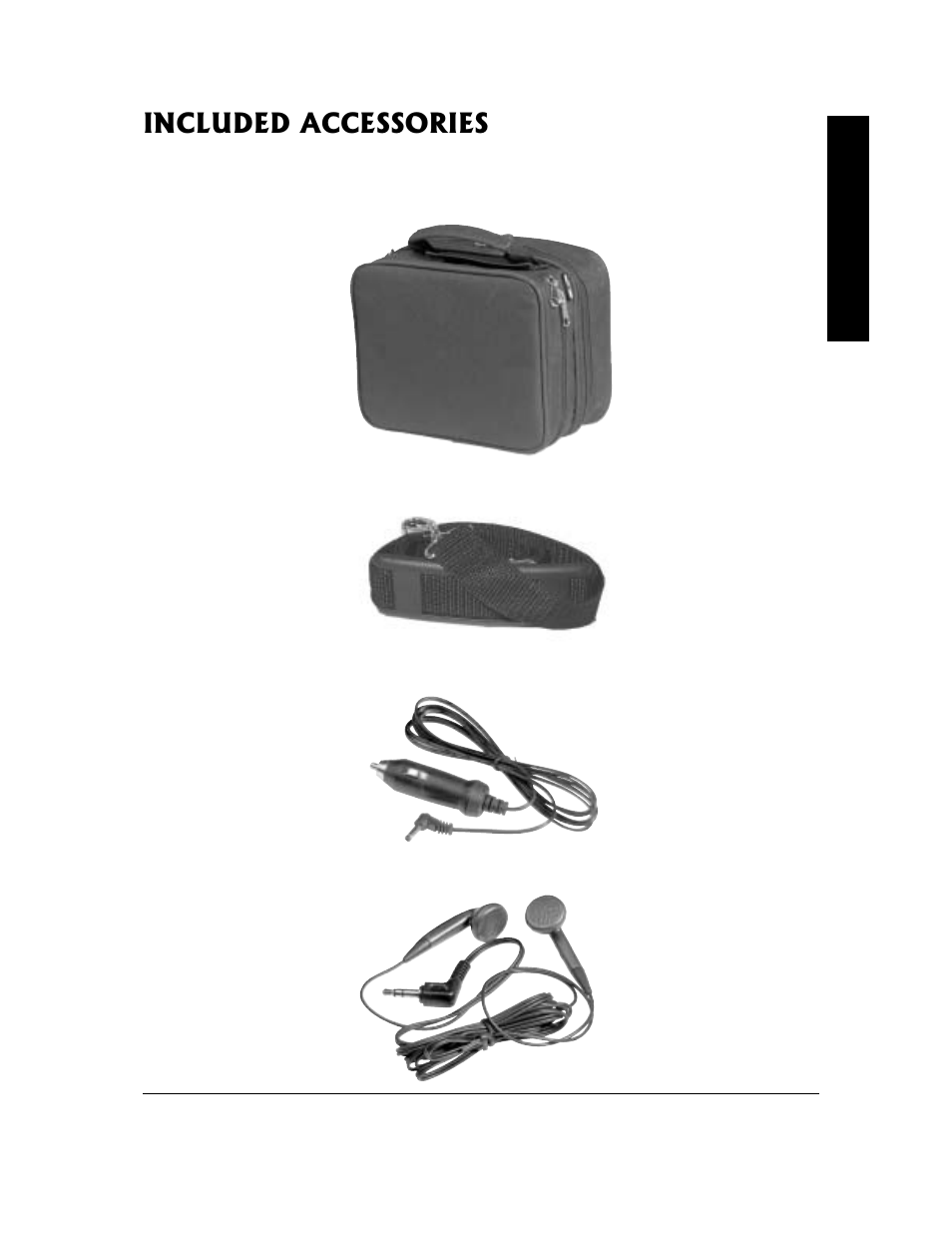 Included accessories | Radio Shack 16-3313 User Manual | Page 7 / 28