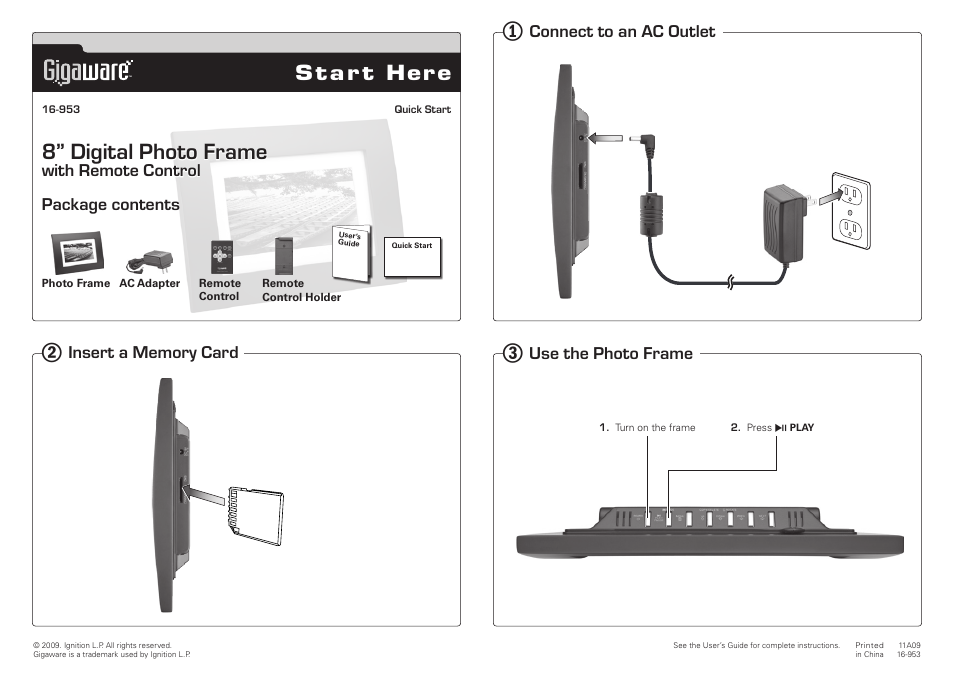 Radio Shack Gigaware 16-953 User Manual | 1 page