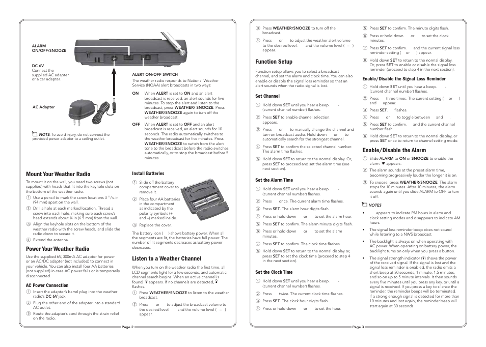 Radio Shack 12-550 User Manual | 2 pages