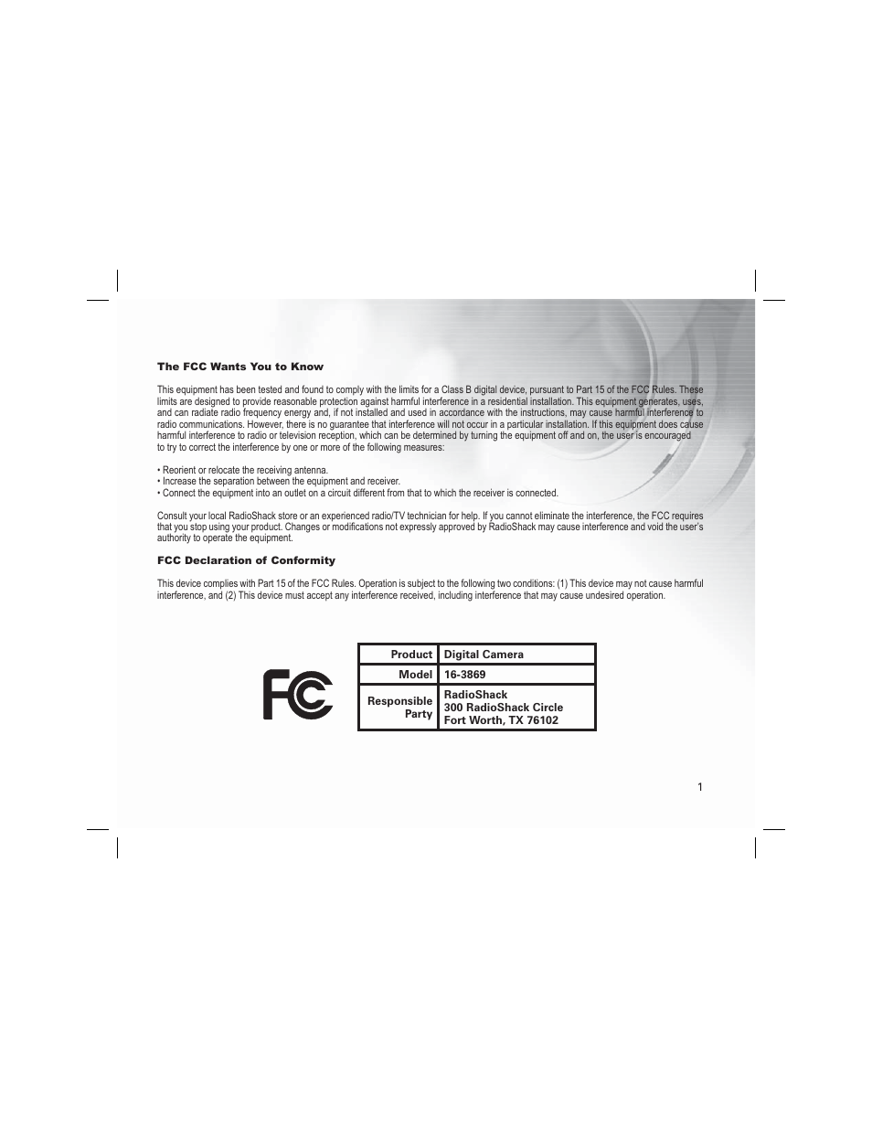 Radio Shack OPTIMUS 16-3869 User Manual | Page 3 / 73