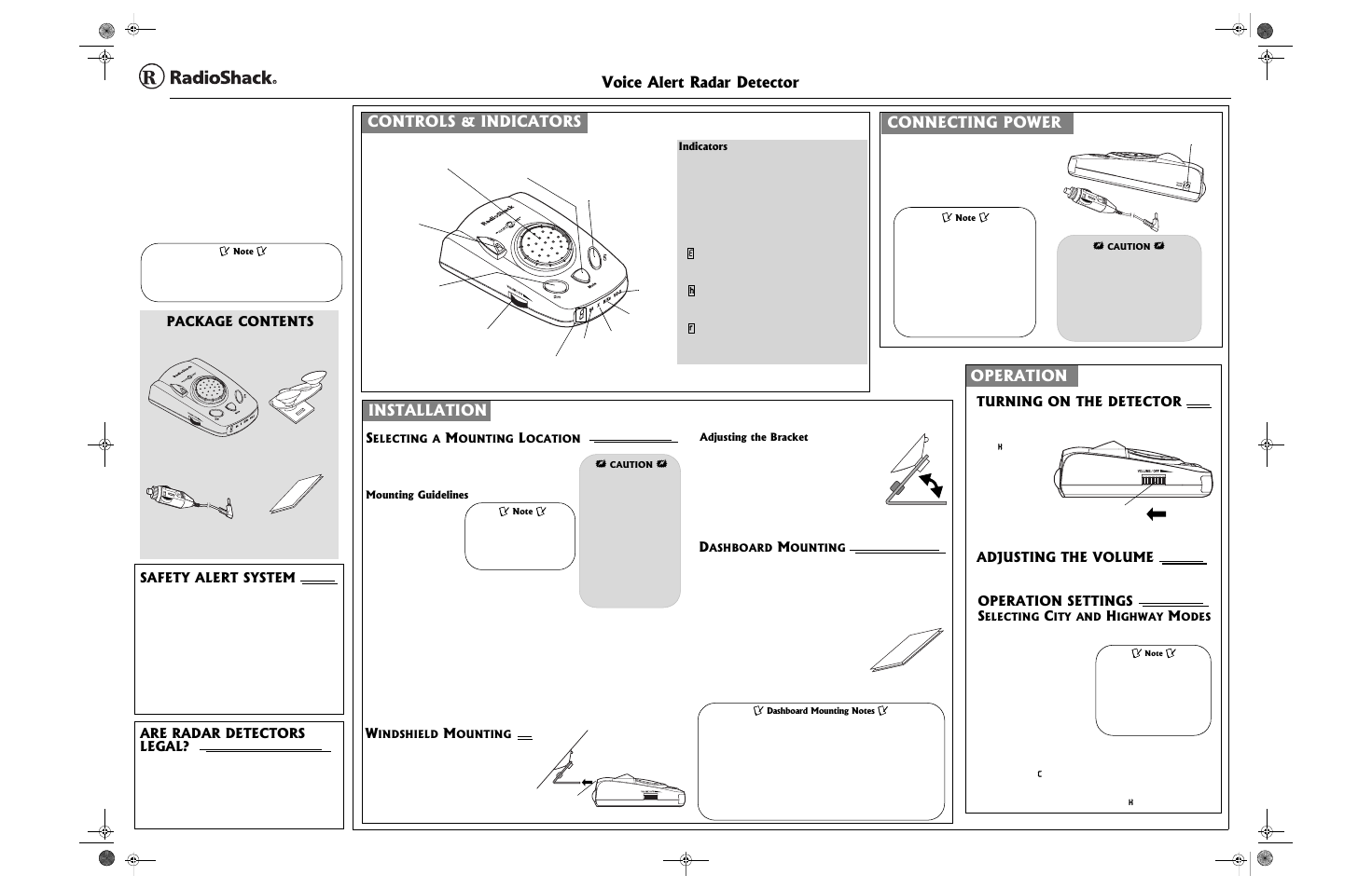 Radio Shack 22-1696 User Manual | 2 pages