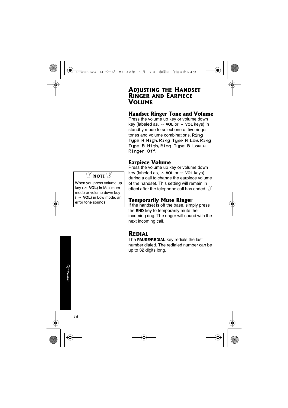 Radio Shack 43-3557 User Manual | Page 14 / 36