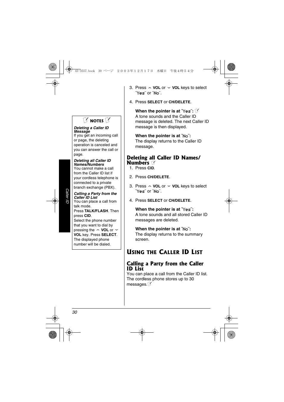 Id l | Radio Shack 43-3557 User Manual | Page 30 / 36