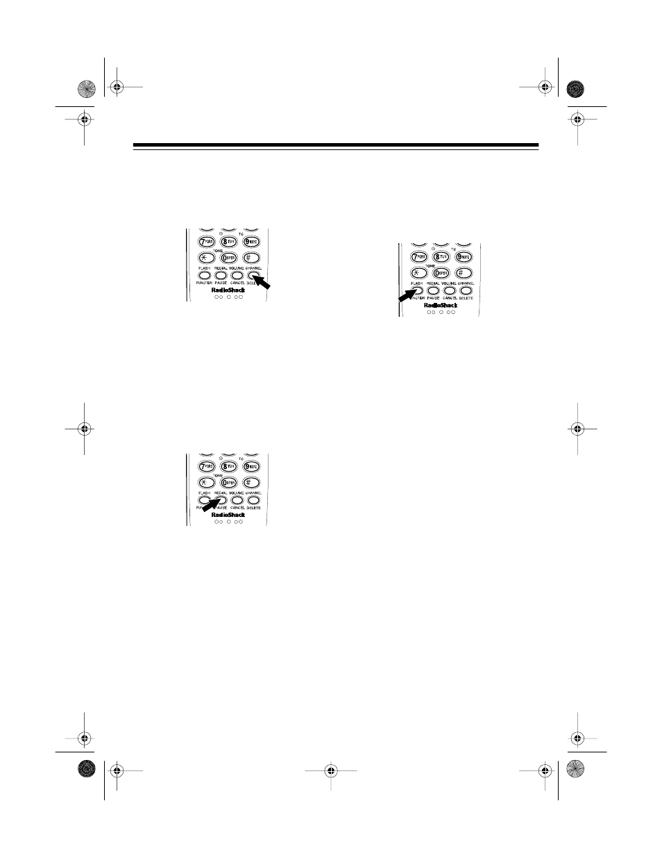 Using redial, Using flash, Using tone services on a pulse line | Radio Shack ET-929 User Manual | Page 15 / 28