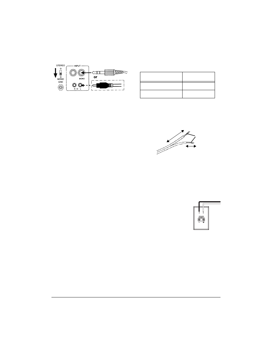 Grounding the input source, Connecting speakers, Preparing the speaker wires | Unbridged connection | Radio Shack 04A00 User Manual | Page 6 / 12