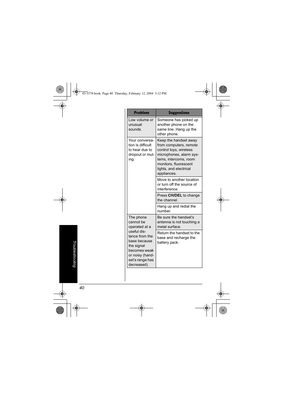 Radio Shack 43-3578 User Manual | Page 40 / 44