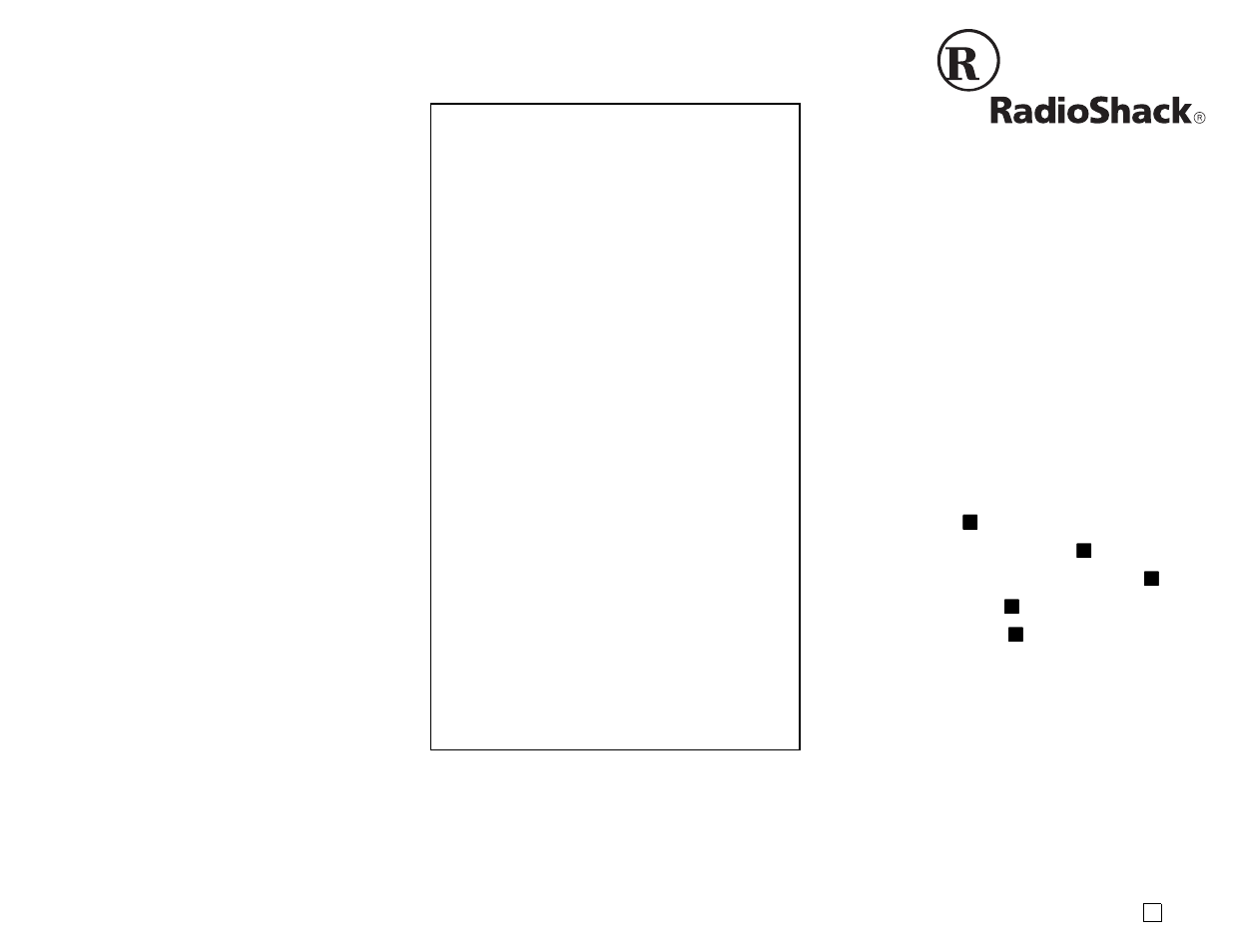 Radio Shack ET-898 User Manual | 2 pages