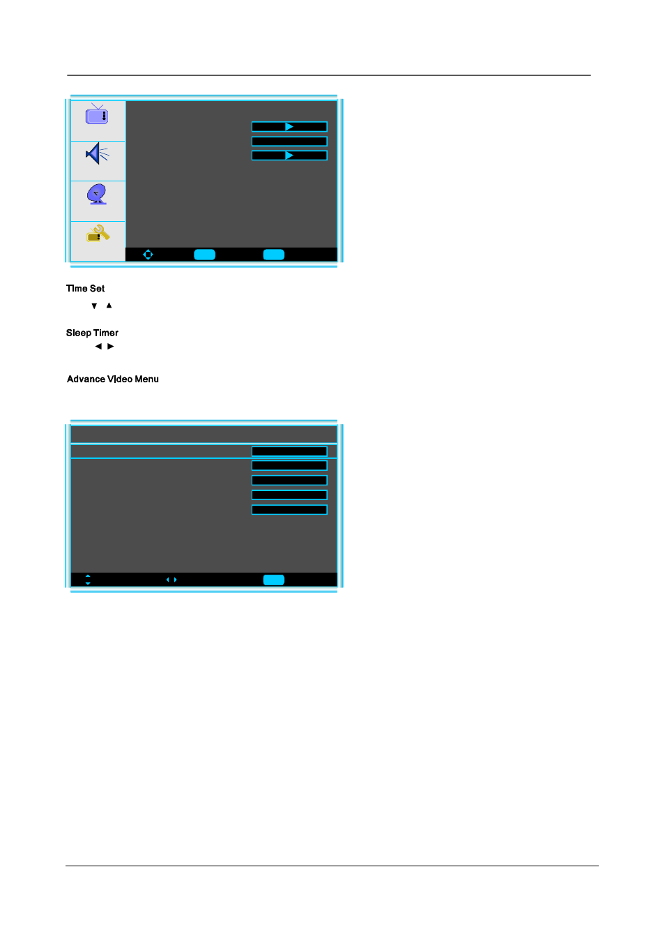 Advanced video menu noise reduction --spatial | Radio Shack PTC20LD User Manual | Page 19 / 34