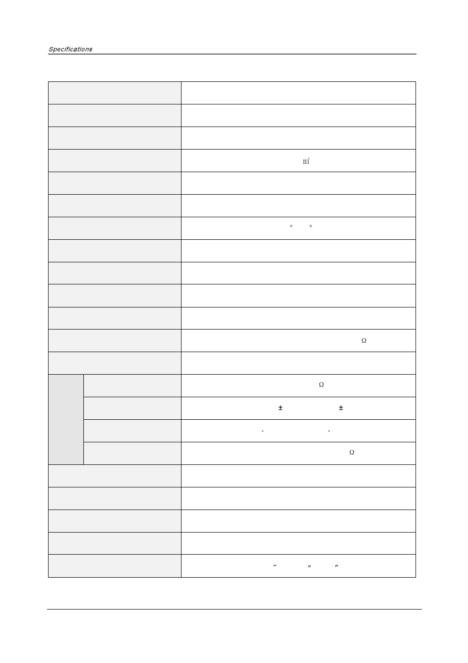 Specifications | Radio Shack PTC20LD User Manual | Page 34 / 34