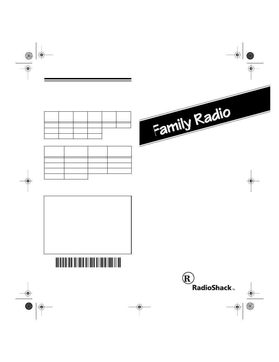 Radio Shack 21-1805 User Manual | 4 pages