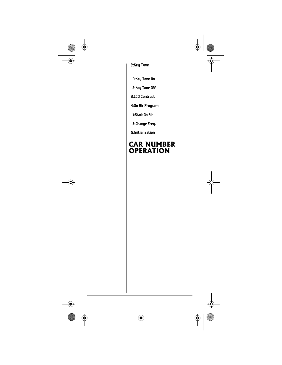 Car number operation | Radio Shack PRO-99 User Manual | Page 22 / 76