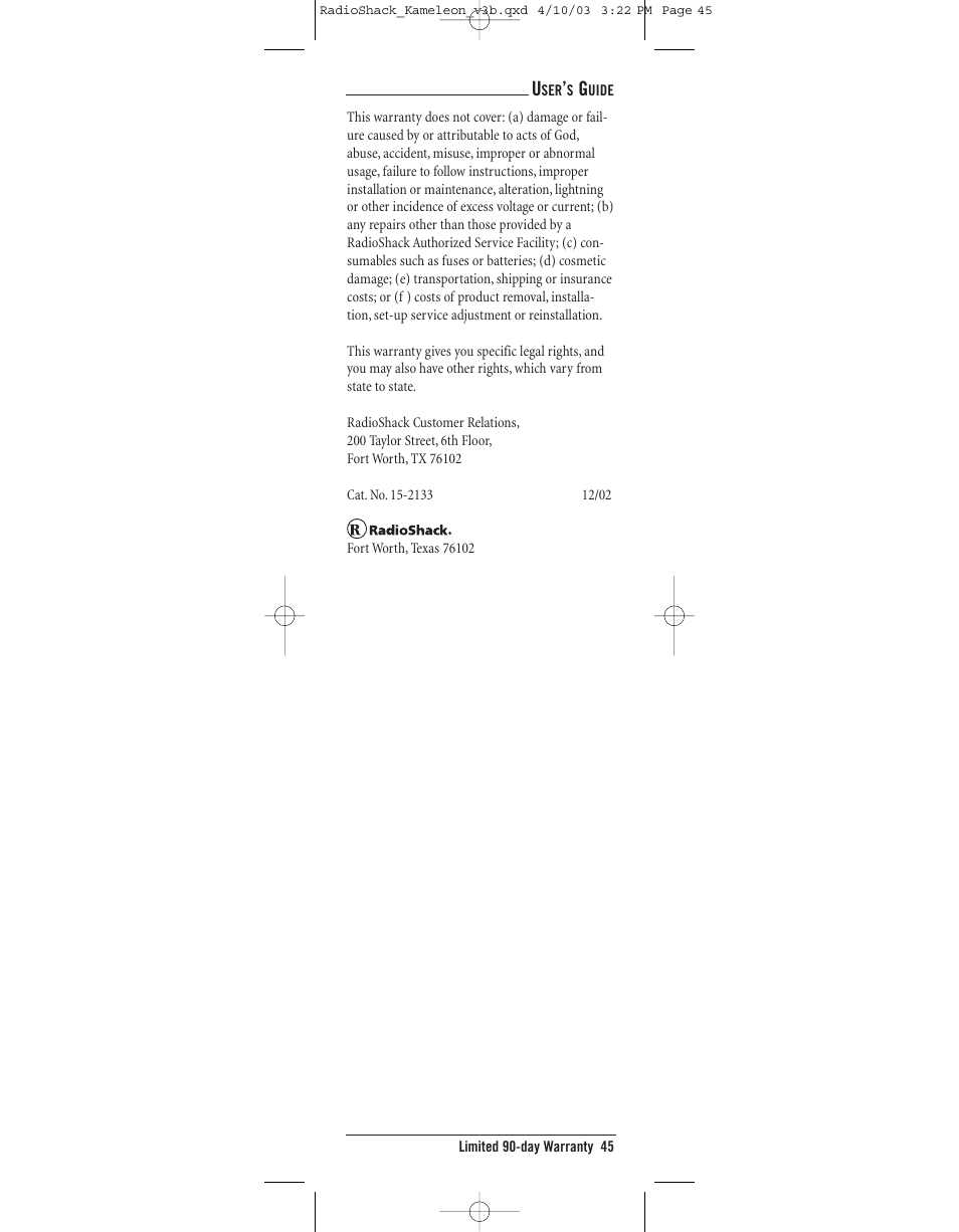 Radio Shack 6-IN-ONE TOUCHSCREEN REMOTE User Manual | Page 45 / 62