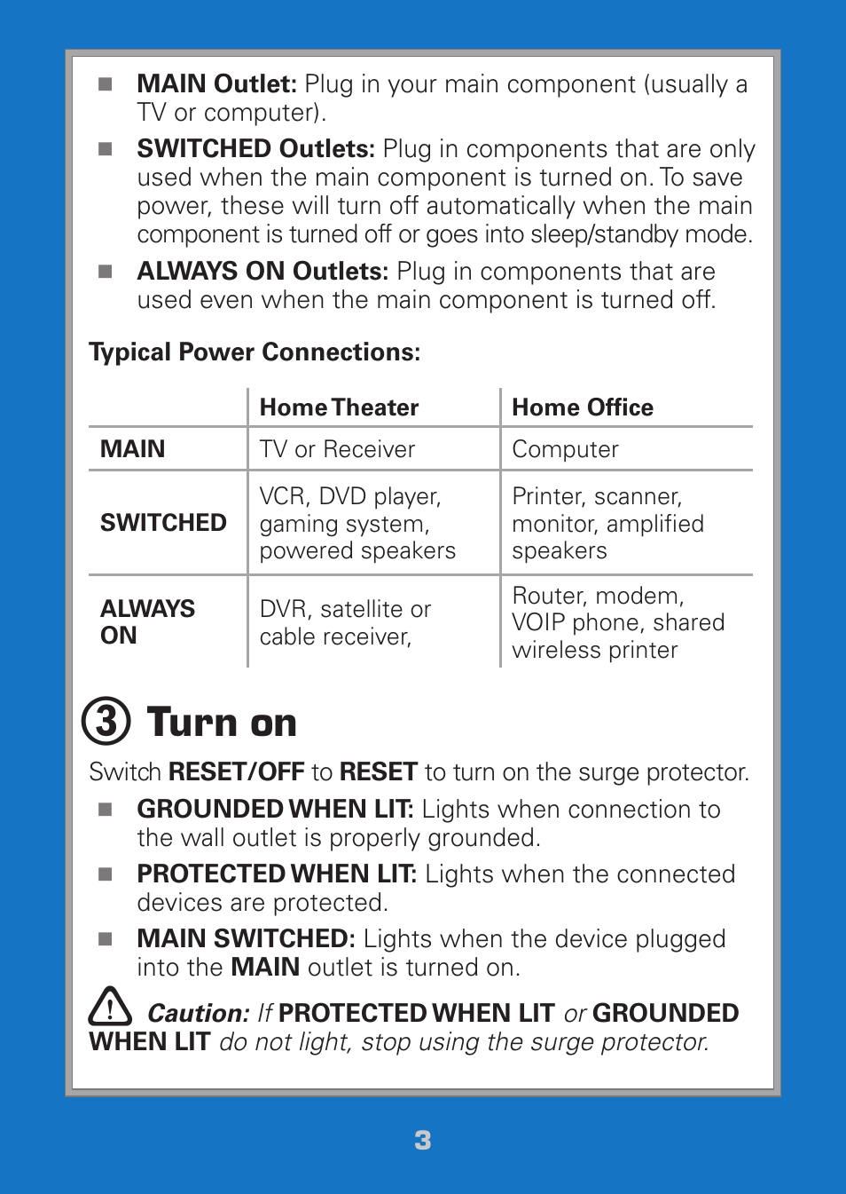 Turn on | Radio Shack Auvio 61-189 User Manual | Page 3 / 12