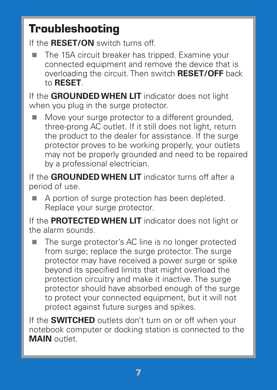 Troubleshooting | Radio Shack Auvio 61-189 User Manual | Page 7 / 12