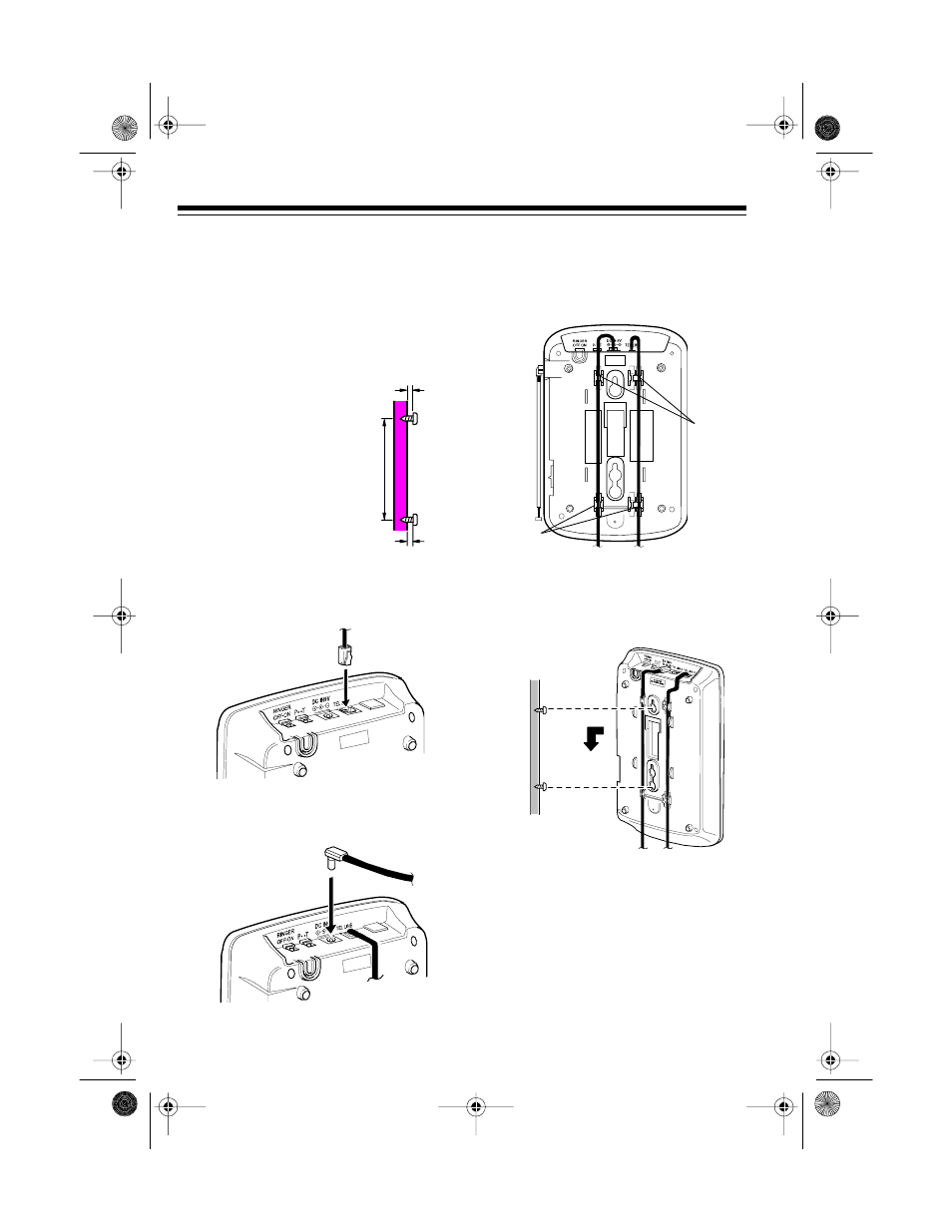 Mounting the base directly on the wall | Radio Shack TAD-1015 User Manual | Page 10 / 36