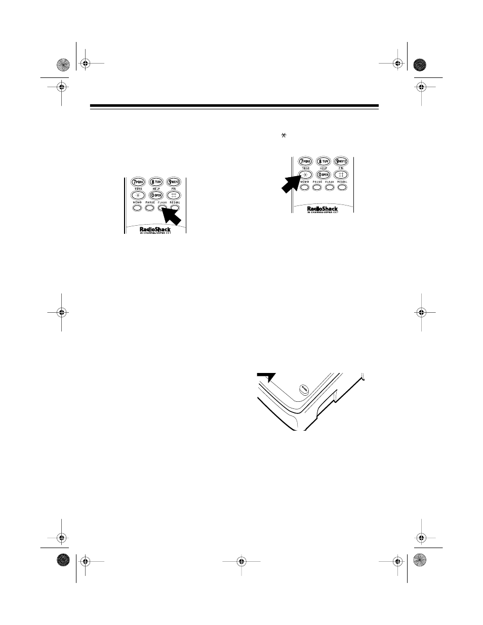 Using flash, Using tone services on a pulse line, Paging | Radio Shack TAD-1015 User Manual | Page 16 / 36