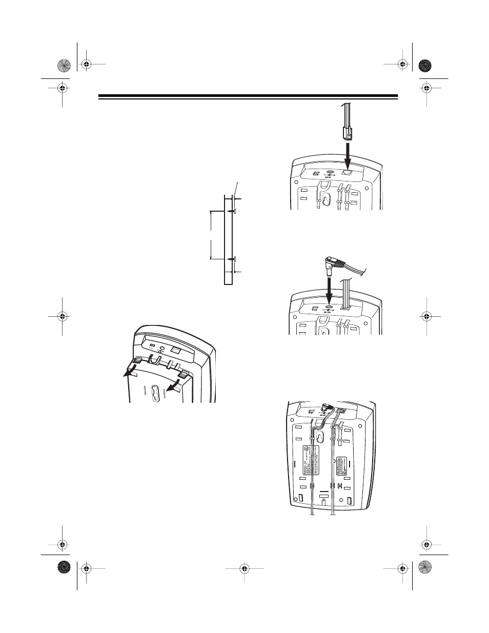 Mounting the base directly on the wall | Radio Shack ET-521 User Manual | Page 11 / 36