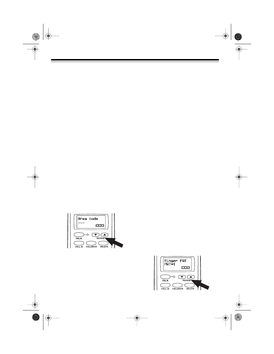 Setting the area code, Setting the ringers | Radio Shack ET-521 User Manual | Page 16 / 36