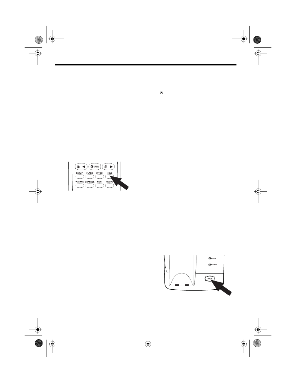 Using hold, Using tone services on a pulse line, Using page/intercom | Radio Shack ET-521 User Manual | Page 20 / 36