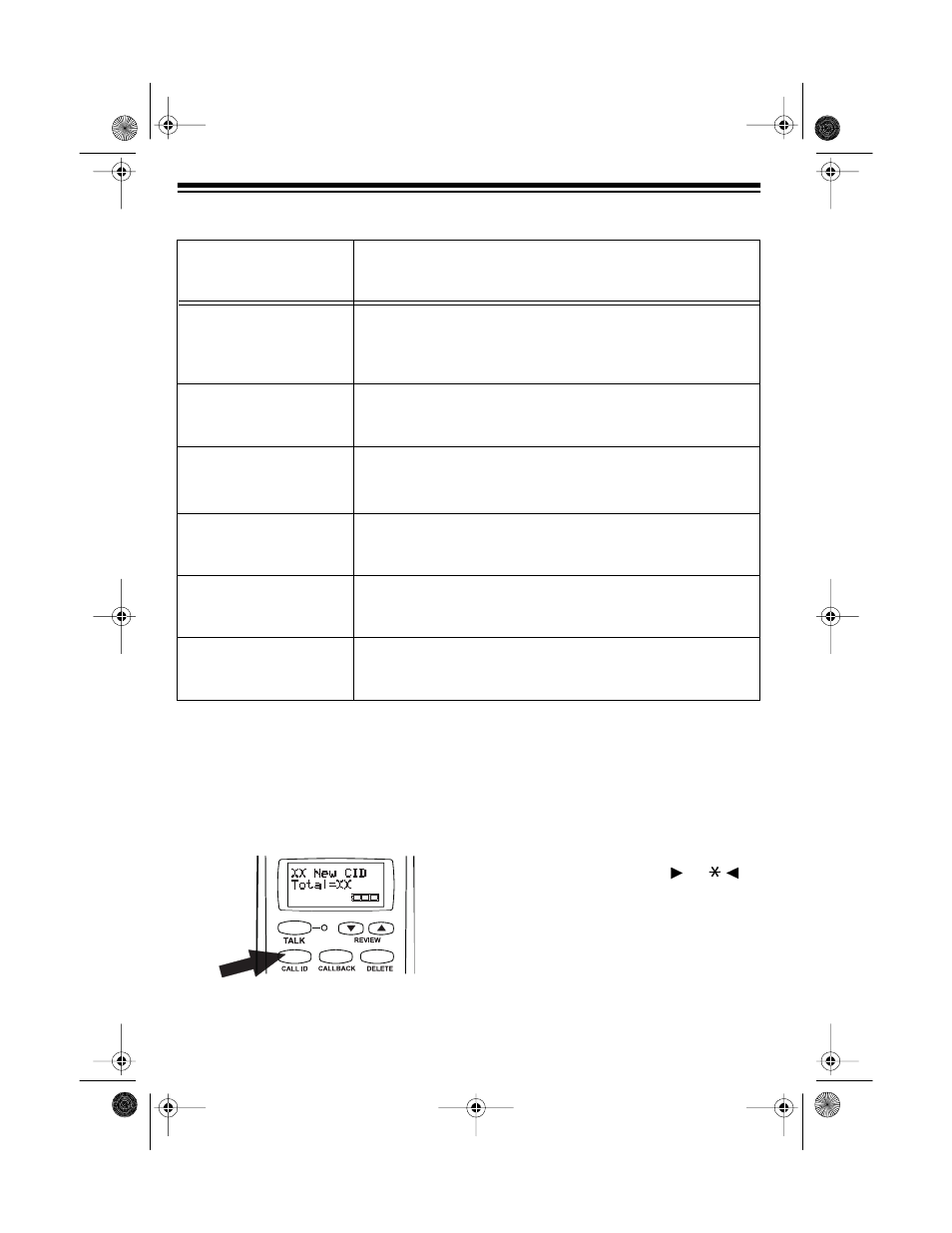 Caller id displays reviewing caller id records | Radio Shack ET-521 User Manual | Page 27 / 36