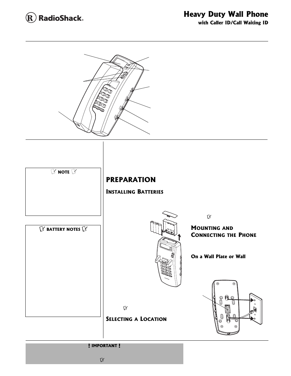 Radio Shack 43-3910 User Manual | 4 pages